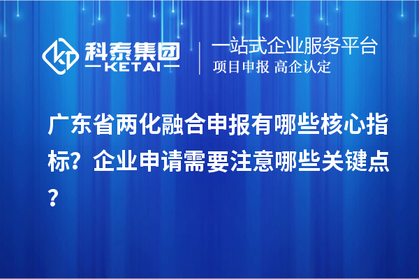 廣東省兩化融合申報有哪些核心指標？企業(yè)申請需要注意哪些關(guān)鍵點？